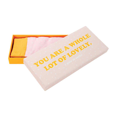 Annabel Trend ' Your A Whole Lot Of Lovely' Boxed Socks