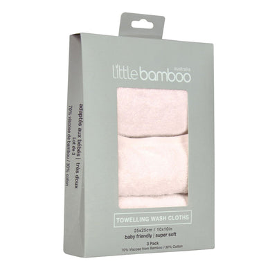 Little Bamboo Towelling Washers - Dusty Pink