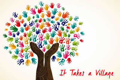 “It takes a village to raise a child.”…and a community to keep the parents sane.”