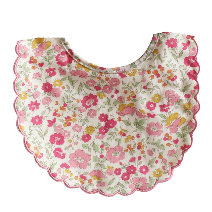 Alimrose Scallop Bib - Rose Garden