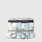 The Little Linen Company Towelling Baby Face Washer 6 Pack