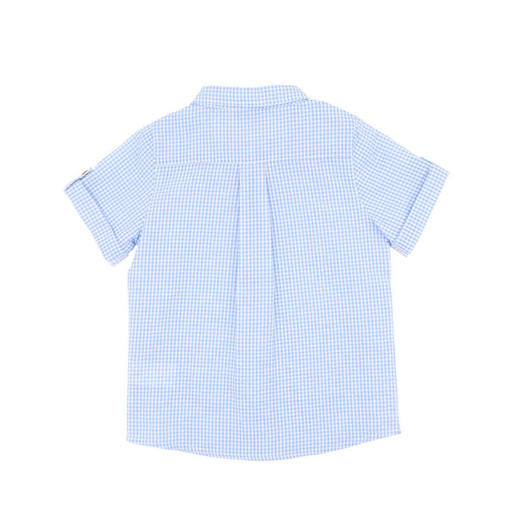 Bebe Roman Blue Check Shirt