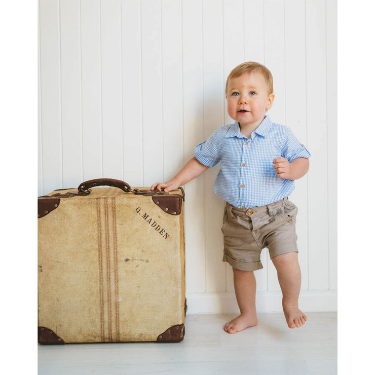 Bebe Roman Blue Check Shirt