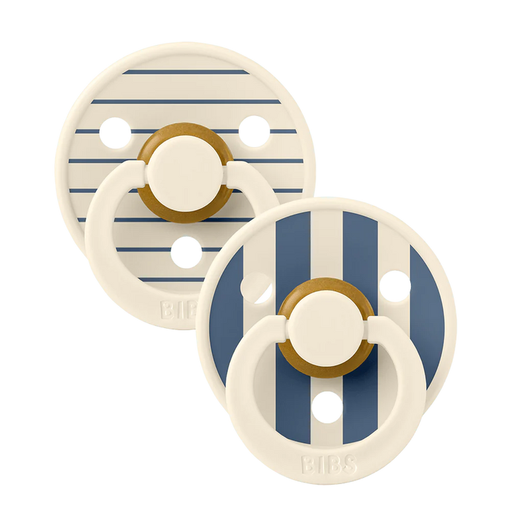 Bibs Pacifier - Studio Colour Ivory Steel Blue 2 Pack