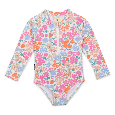 Crywolf Long Sleeve Swimsuit - Berry Garden