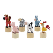 Calm and Breezy Wooden Dancing Farm Animals