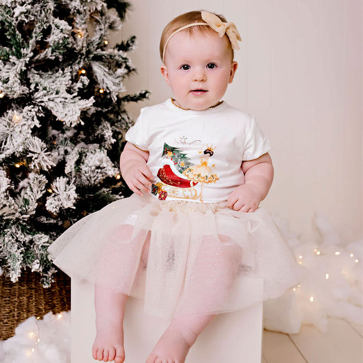 Confetti Kidz Sparkly Tulle Skirt - Gold
