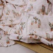Confetti Kidz Organic Muslin Wrap - Happy Cactus