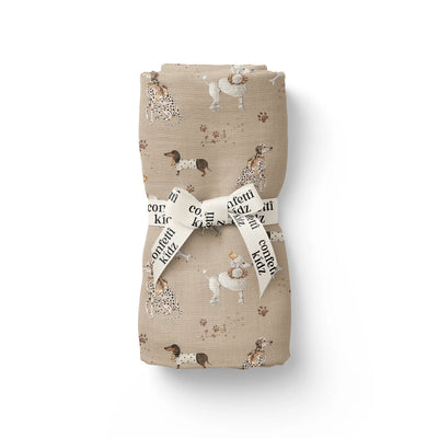 Confetti Kidz Organic Muslin Wrap - Show Pups