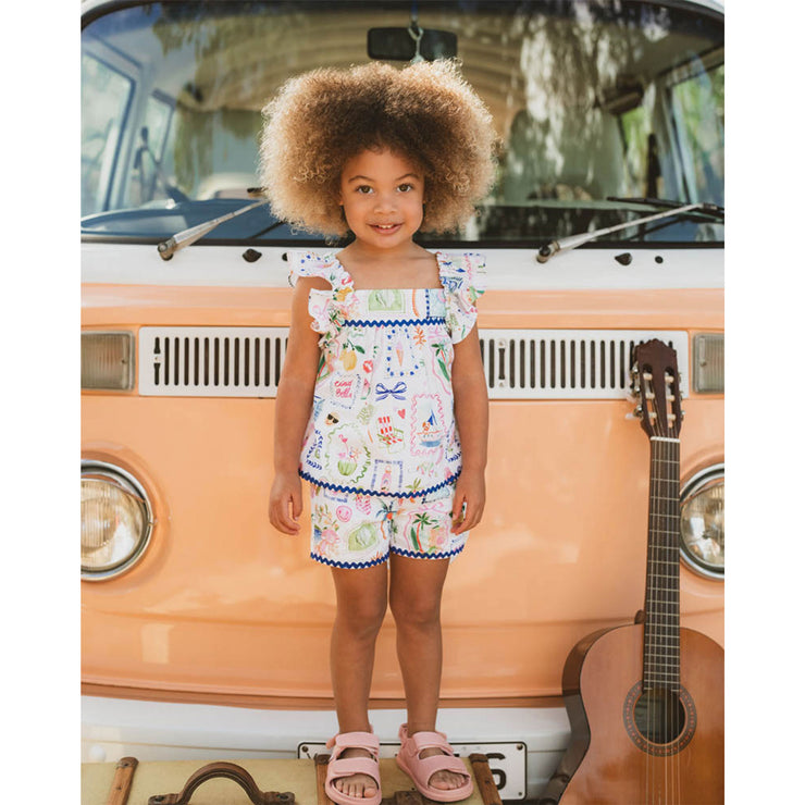 Fox & Finch Summer Vacay Ric Rac Shorts