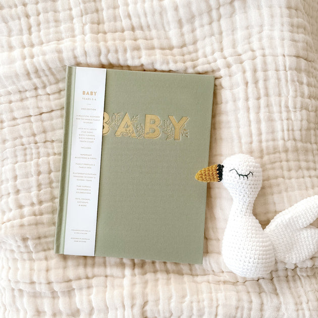 Fox & Fallow Mini Baby Book - Sage – little kisses