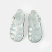 Walnut Frankie Sandals - Silver