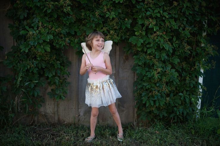 Great Pretender - Gold Sequin Skirt, Wings & Wand set