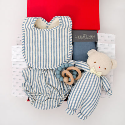 Gelati Stripe Baby Hamper - Chambray