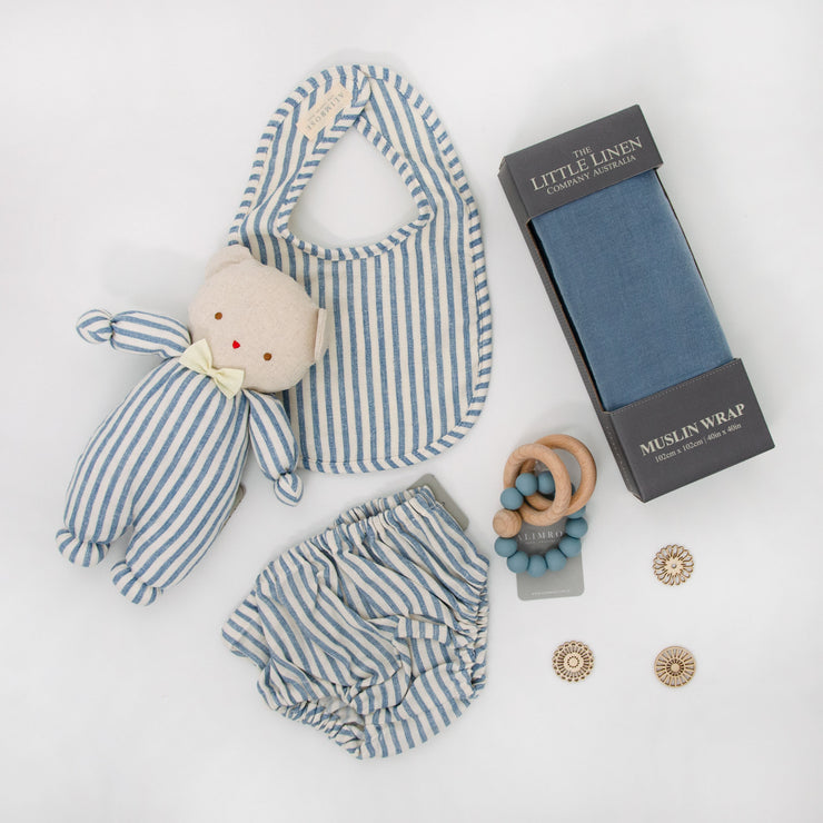 Gelati Stripe Baby Hamper - Chambray