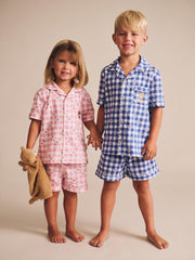 Huxbaby Check PJs - French Navy