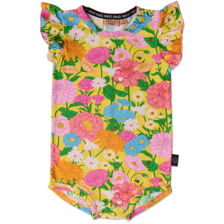 Kip & Co Follow The Sun Yellow Organic Romper