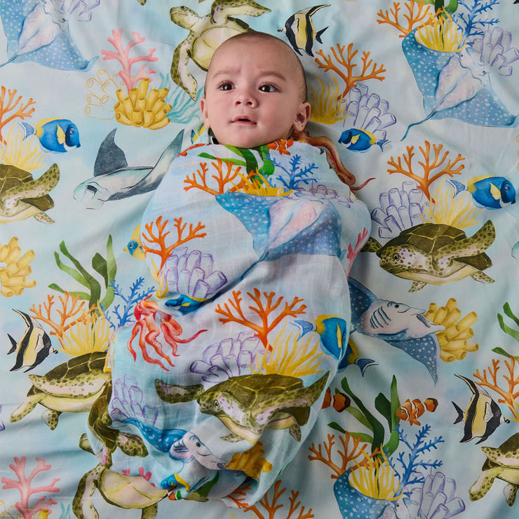 Kip & Co Reef Life Bamboo Swaddle