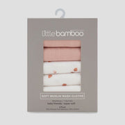Little Bamboo Muslin Washers - Dusty Rose