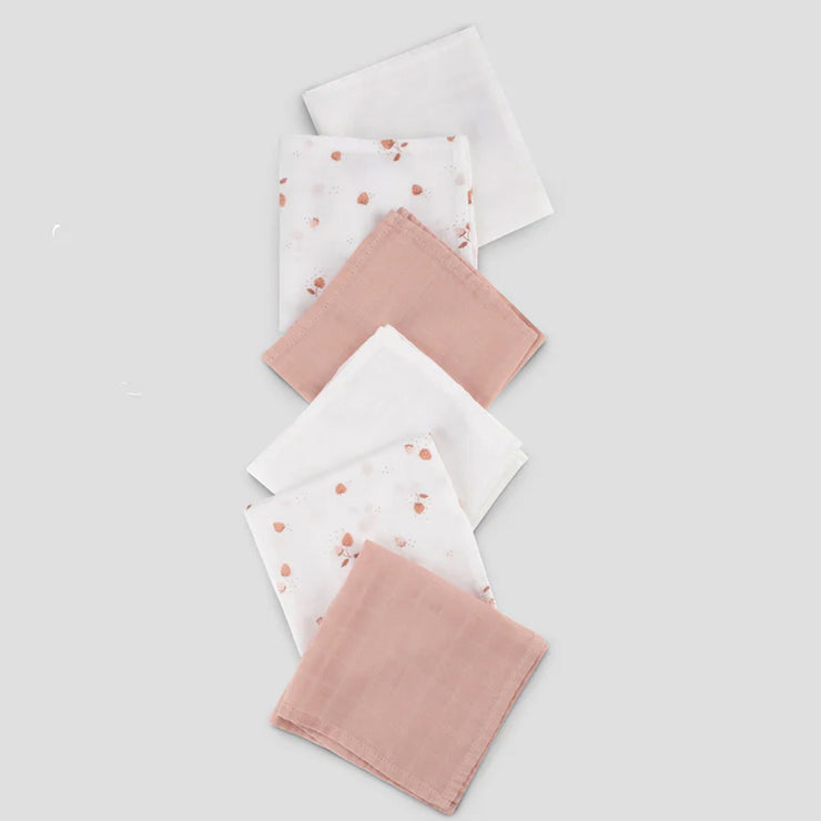 Little Bamboo Muslin Washers - Dusty Rose