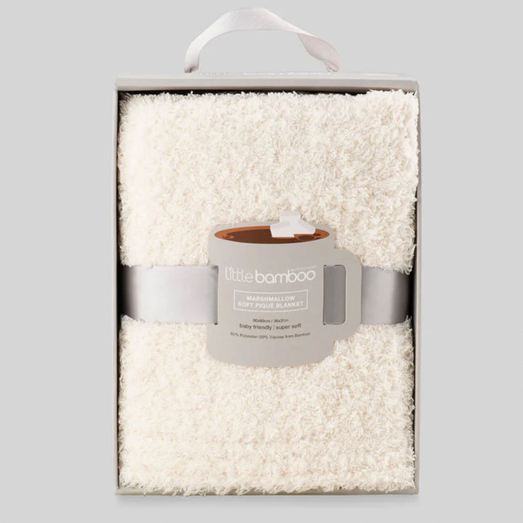Little Bamboo Marshmallow Soft Pique Blanket - Natural