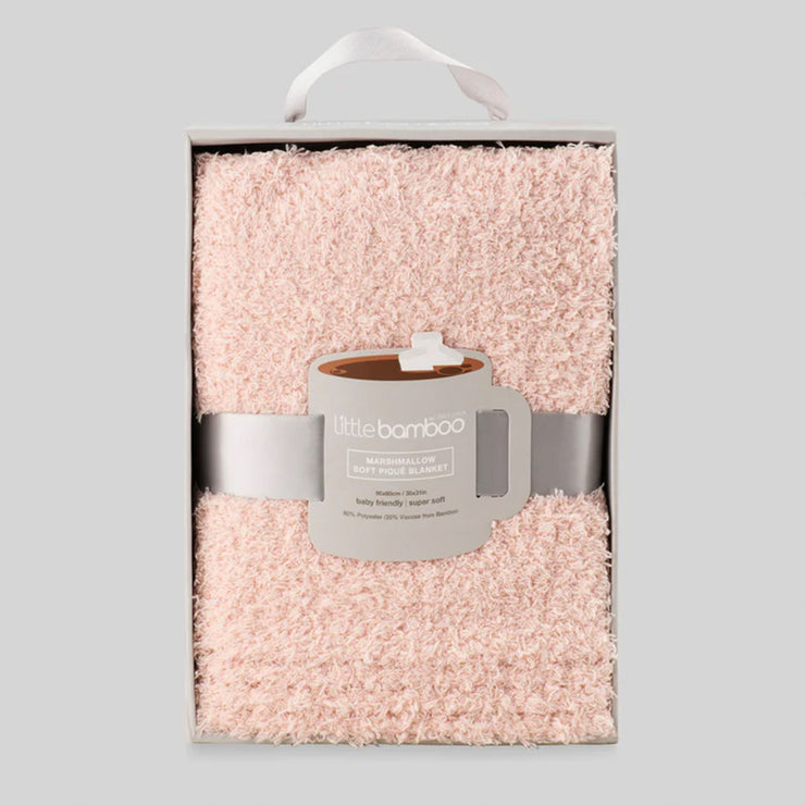 Little Bamboo Marshmallow Soft Pique Blanket - Rose