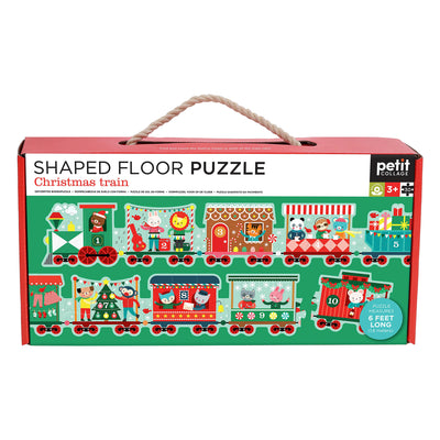 Petit Collage Christmas Train Shaped Floor Puzzle