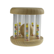Calm & Breezy Wooden Rattle with Rainbow Beads
