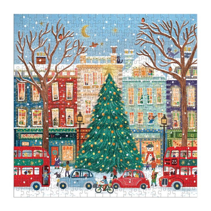 Galison Tinsel City Foil Puzzle 500 pc