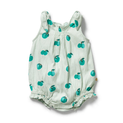 Wilson & Frenchy Crinkle Playsuit - Apple Papple