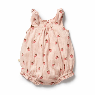 Wilson & Frenchy Crinkle Playsuit - Strawberry Kisses