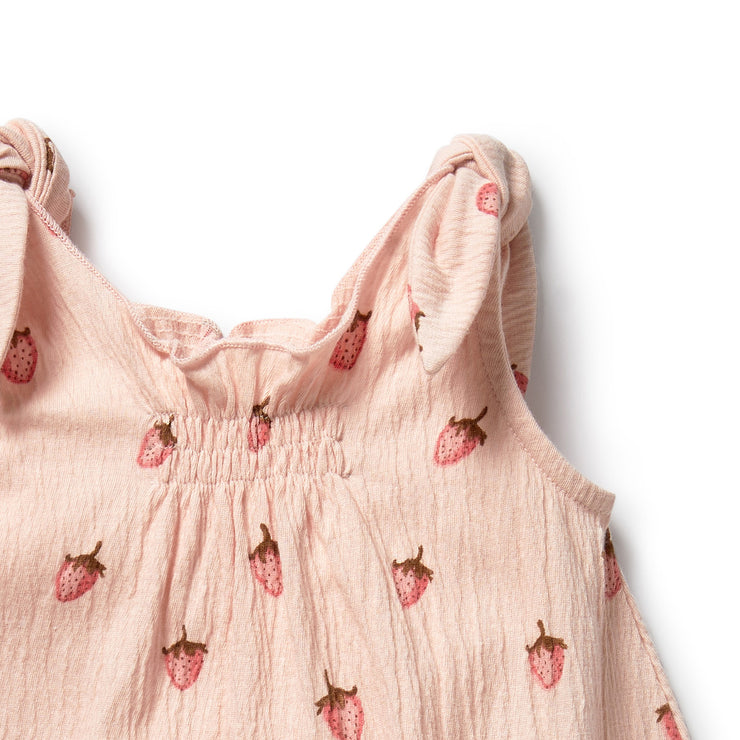 Wilson & Frenchy Crinkle Playsuit - Strawberry Kisses
