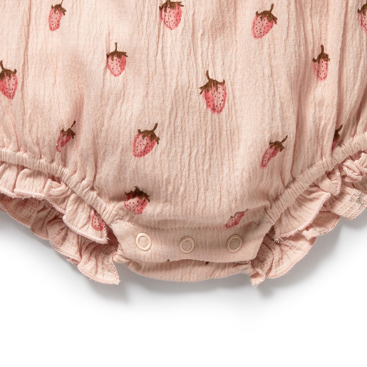 Wilson & Frenchy Crinkle Playsuit - Strawberry Kisses