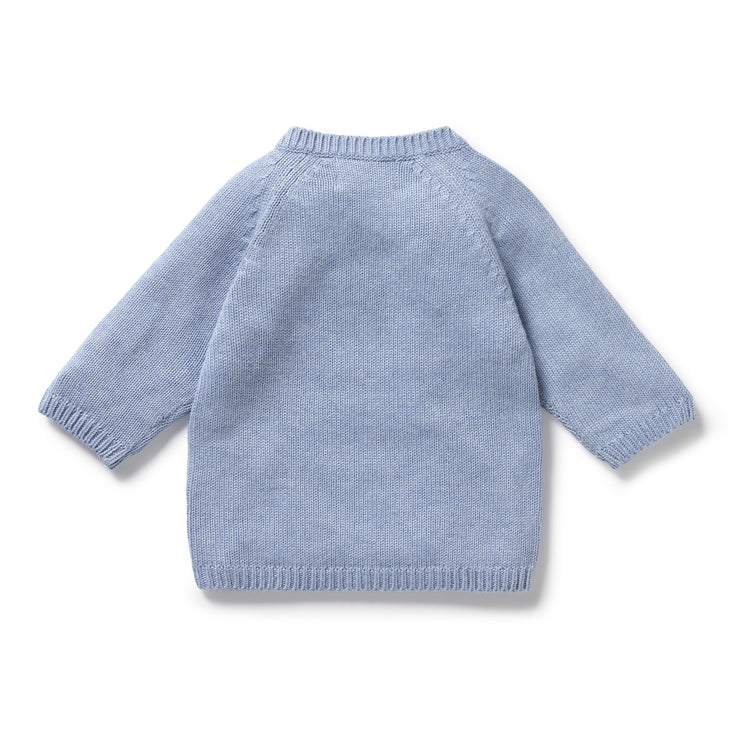 Wilson & Frenchy Organic Knitted Kimono Cardigan - Blue Speckle