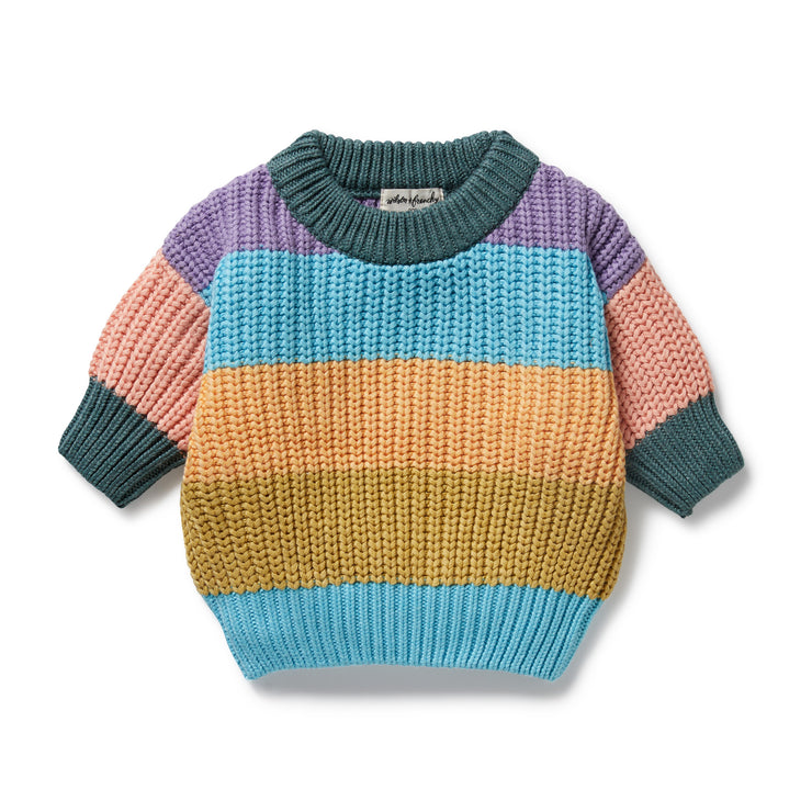 Wilson & Frenchy Rainbow Organic Knitted Jumper