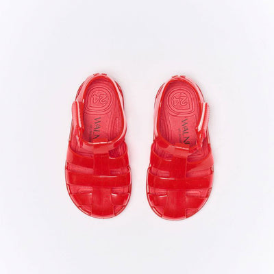 Walnut Frankie Sandals - Red