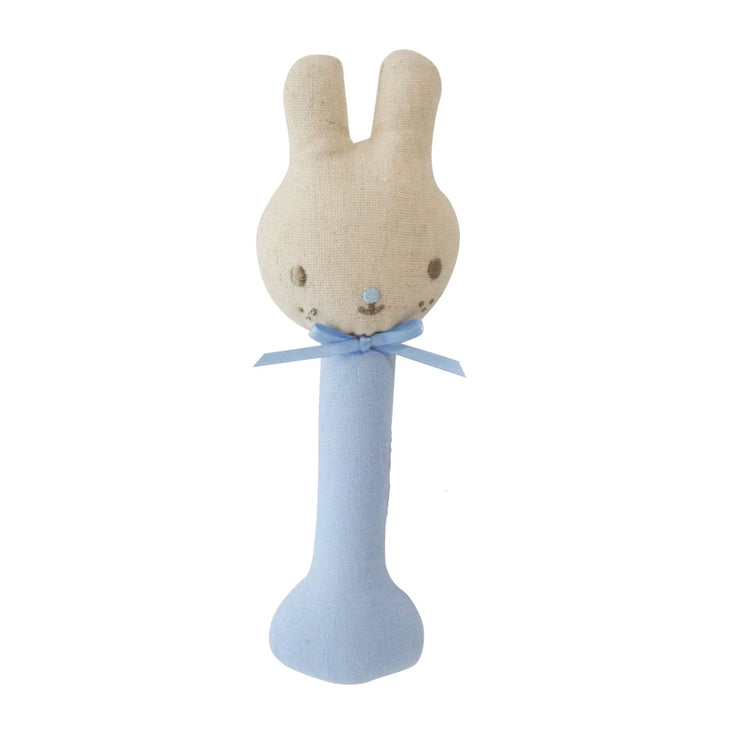 Alimrose Linen Bunny Stick Rattle