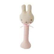 Alimrose Linen Bunny Stick Rattle