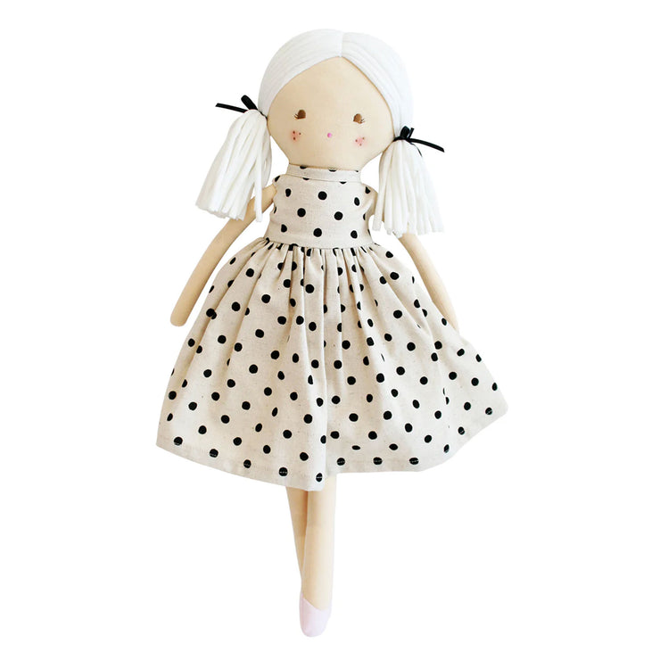 Alimrose Frankie Doll - Black Spot Linen