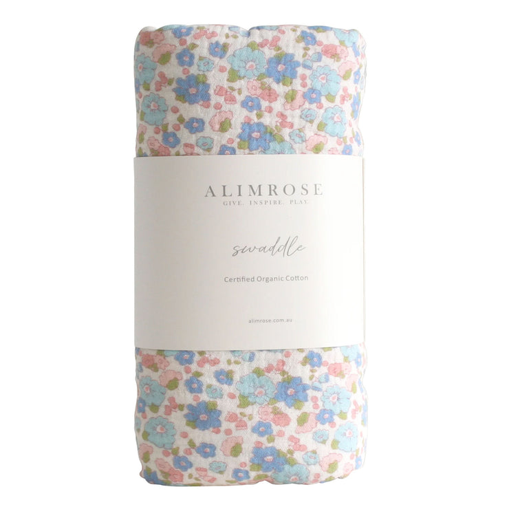 Alimrose Muslin Swaddle - Liberty Blue