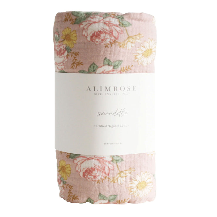 Alimrose Muslin Swaddle English Garden