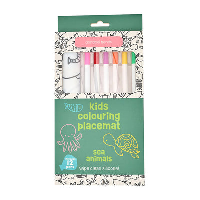 Annabel Trends Silicone Colouring Mat - Sea Animals