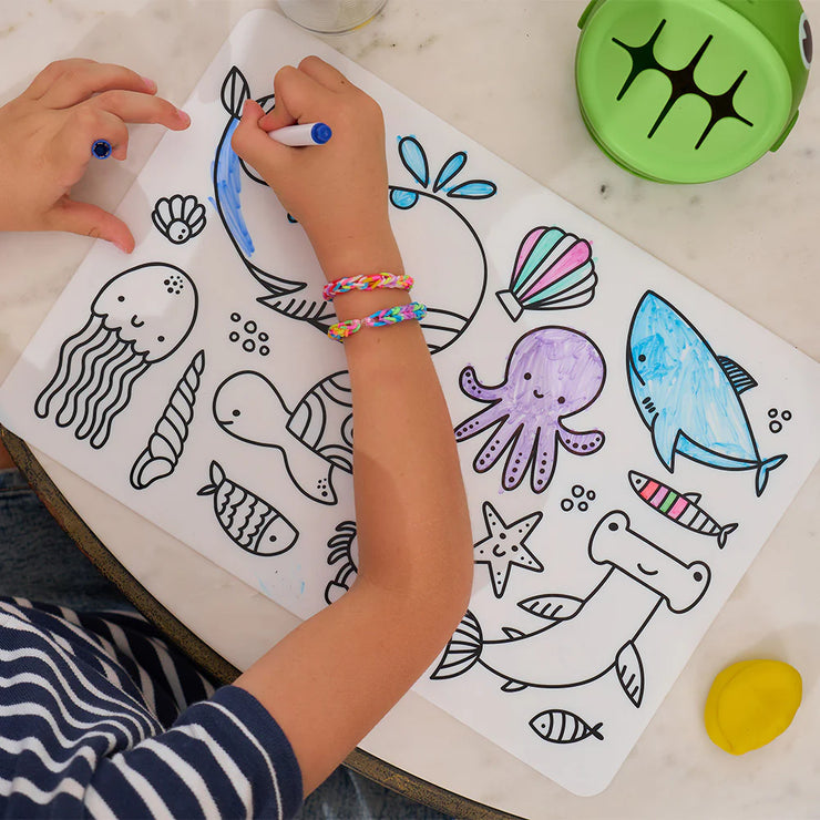Annabel Trends Silicone Colouring Mat - Sea Animals