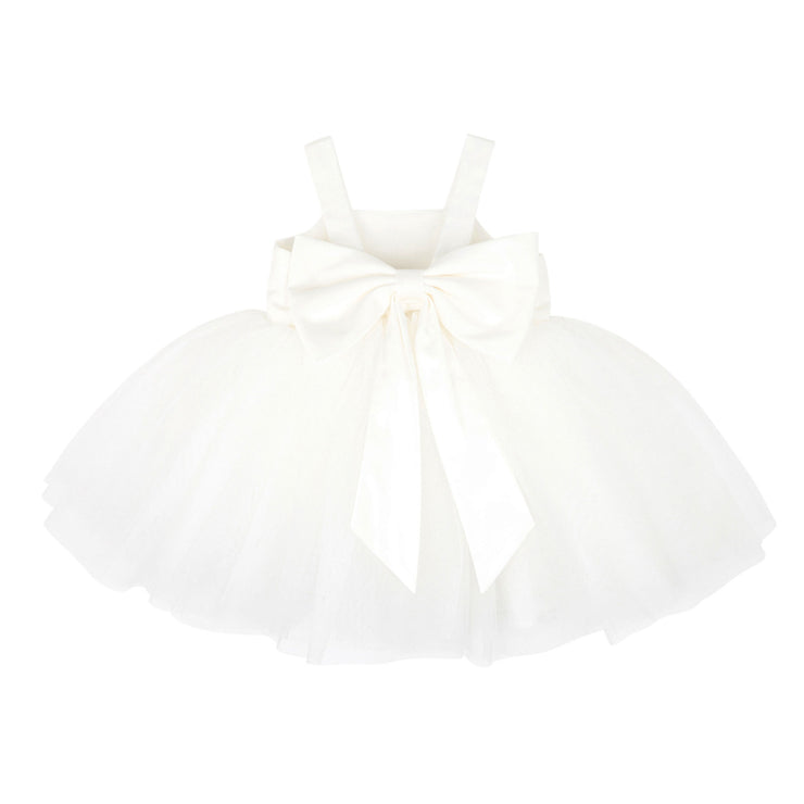 Bebe Embroidered Bodice Tulle Dress
