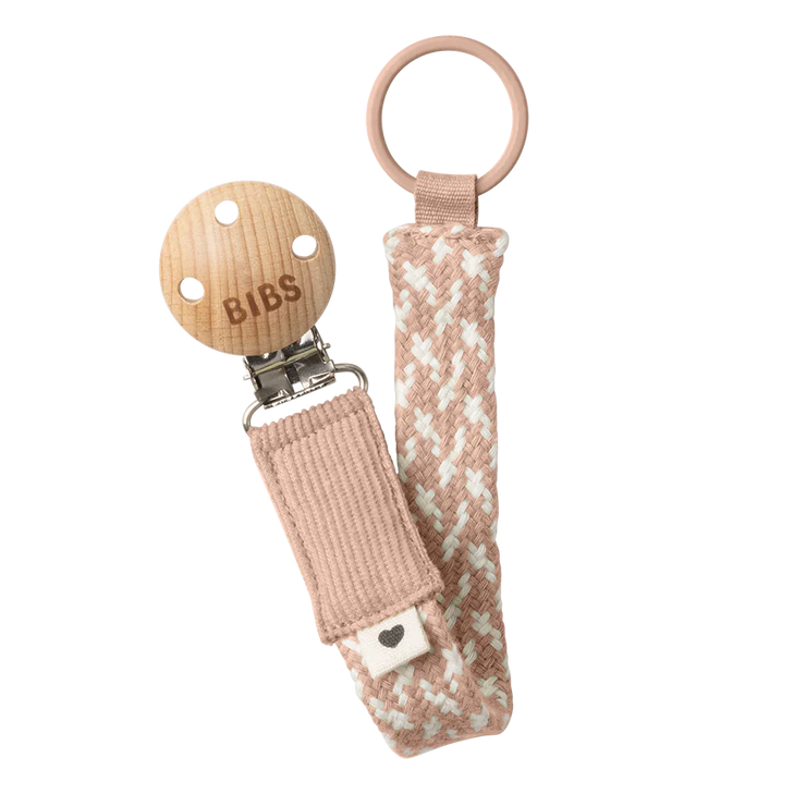 Bibs Pacifier Clip - Ivory/Sage