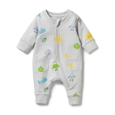 Wilson & Frenchy Organic Terry Growsuit- Bluebell