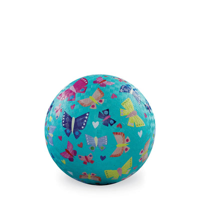 Crocodile Creek Small Play Ball - Butterfly Rainbow (Aqua)