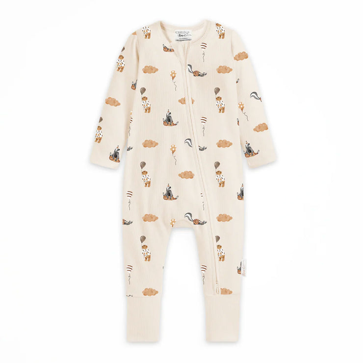 Child of Mine Organic Zipsuit - Cloud Parties