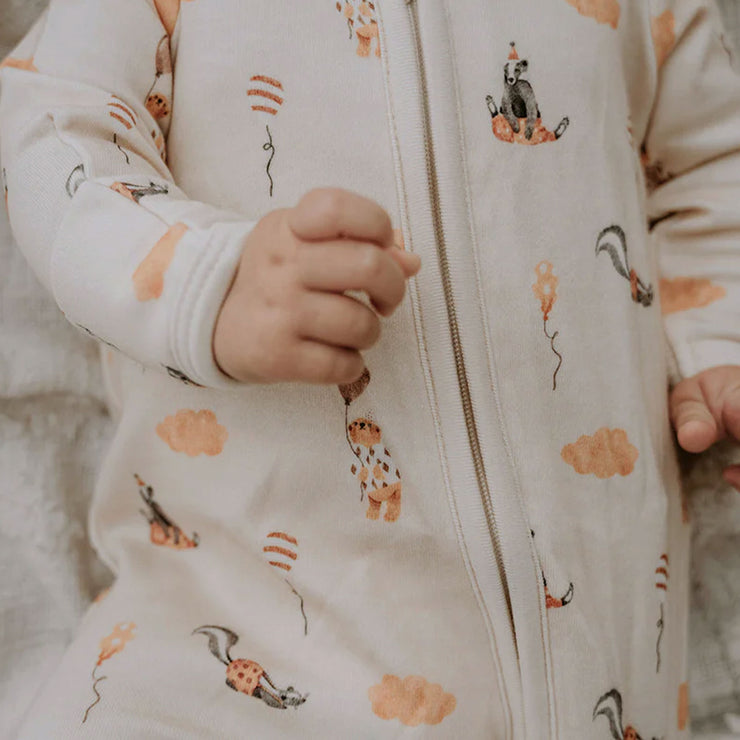 Child of Mine Organic Zipsuit - Cloud Parties