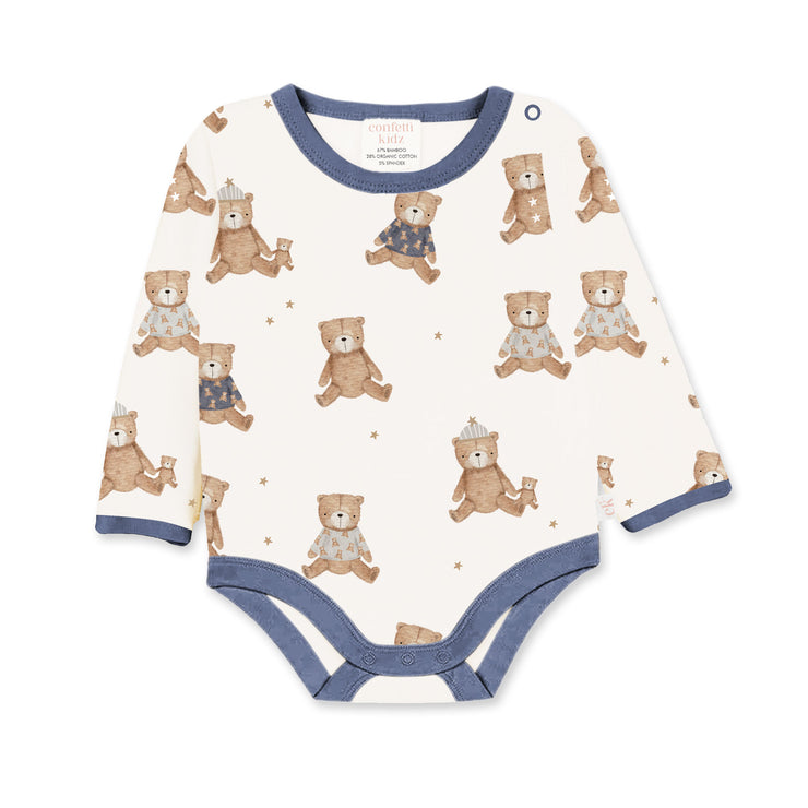 Confetti Kidz Long Sleeve Bodysuit - Mr Ted